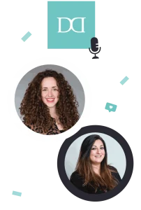 Two female leaders showcasing teamwork and collaboration in a vibrant office environment.