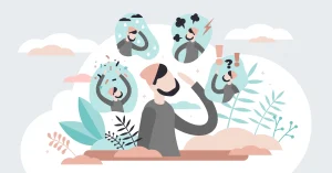 illustration depicting various emotional states and expression
