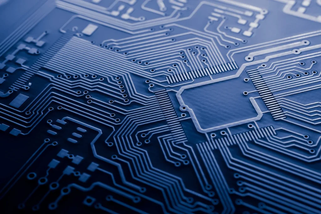 Close-up of an electronic circuit board