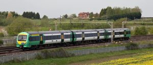 Southern Rail passenger train at a railway platform